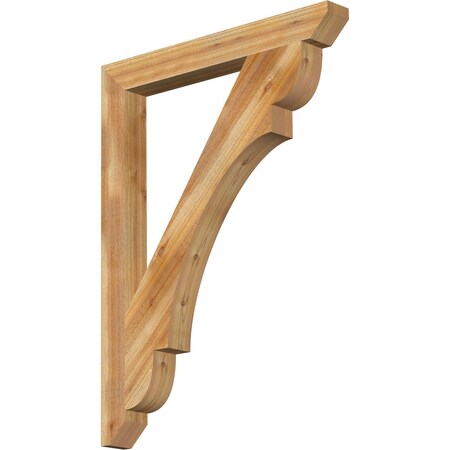 Ekena Millwork Olympic Slat Rough Sawn Bracket, Western Red Cedar, 4"W x 36"D x 48"H BKT04X36X48OLY06RWR